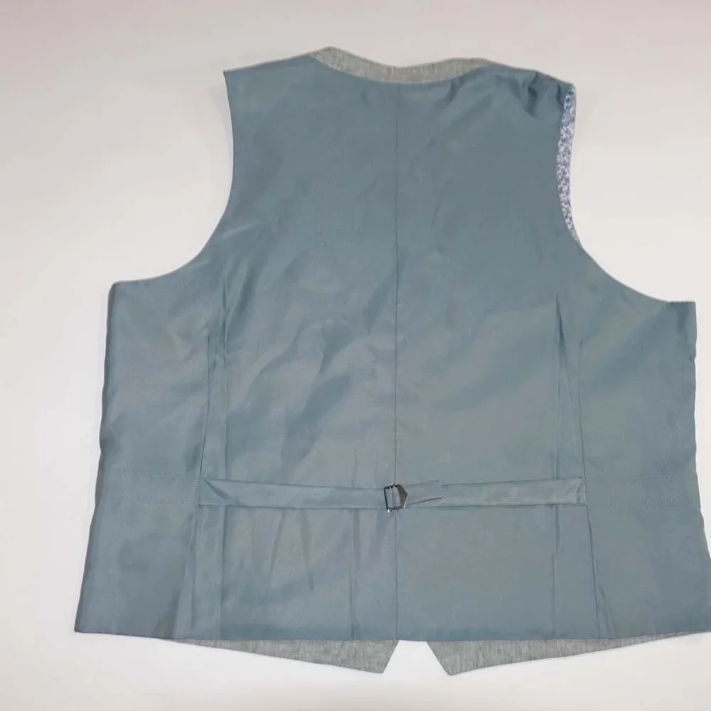 Joseph Abboud Men's Suit Vest Size 2X NWT Light Gray Linen Cotton Button Front